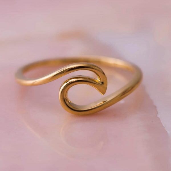 Ring Wave Chic 925 sterling zilver en 18K goud Laura Design