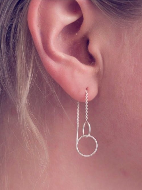 Oorbellen Ear Threader Cerchi 925 sterling zilver Laura Design
