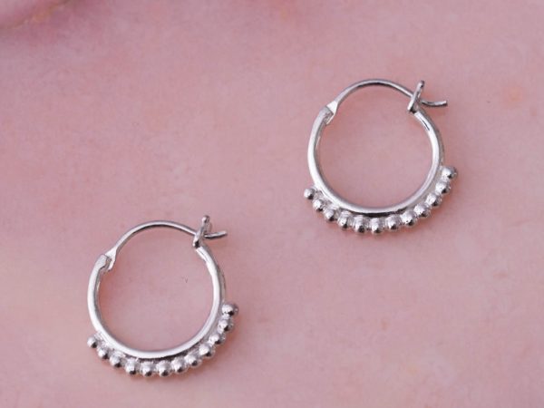 Oorbellen Hoop Earrings Mini Perline 925 sterling zilver Laura Design