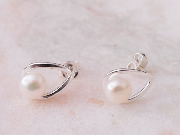 Oorbellen Earring Pearles 925 sterling zilver Parel Laura Design