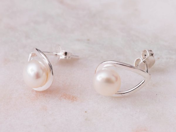 Oorbellen Earring Pearles 925 sterling zilver Parel Laura Design