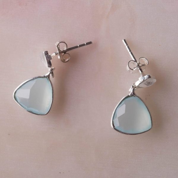 Oorbellen Earring Gemstone Joan 925 sterling zilver Turquoise Laura Design