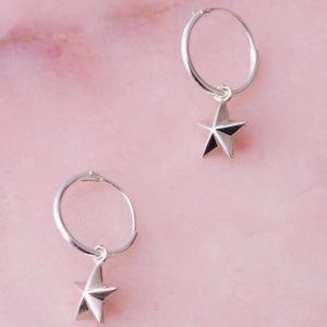 Oorbellen Hoop Earrings Stardust 925 sterling zilver Laura Design