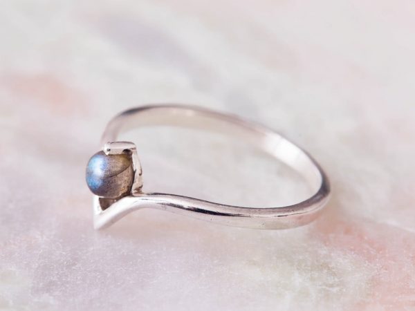 Ring Gemstone Odine 925 sterling zilver Labradoriet Laura Design