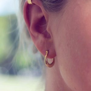 Oorbel Ear Cuff Simple 925 sterling zilver en 18K goud Laura Design