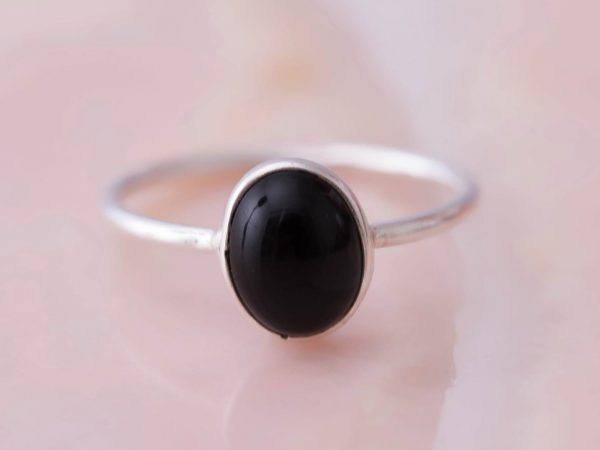 Ring Gemstone Evie 925 sterling zilver Black Onyx Laura Design