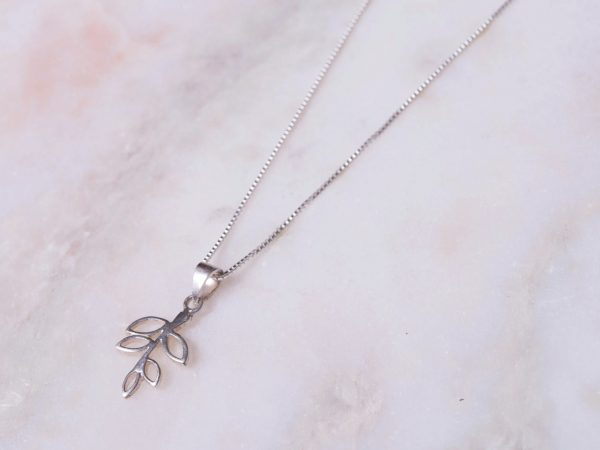 Ketting Necklace Leaf 925 sterling zilver Laura Design