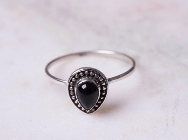 Ring Gemstone Mae 925 sterling zilver Black Onyx Laura Design