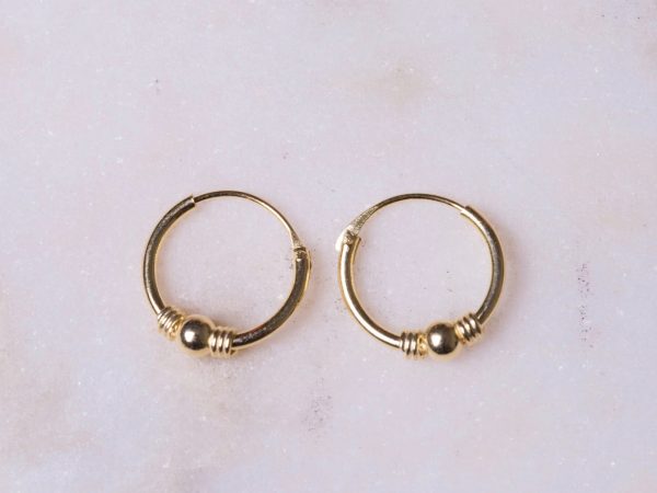 Oorbellen Hoop Earrings Gold Aylin 925 sterling zilver en 18K goud Laura Design