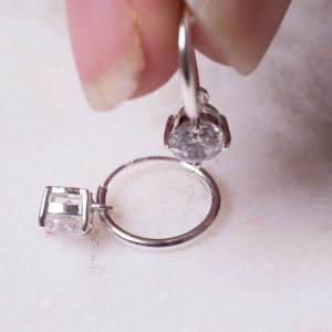 Oorbellen Hoop Earrings Crystal 925 sterling zilver Zirconia Laura Design