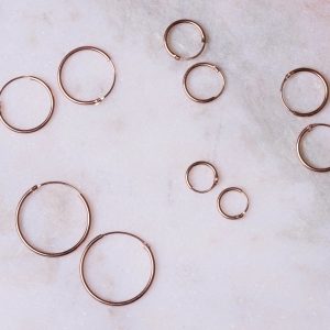 Oorbellen Hoop Earrings Anice 925 sterling zilver en 18K roségoud Laura Design