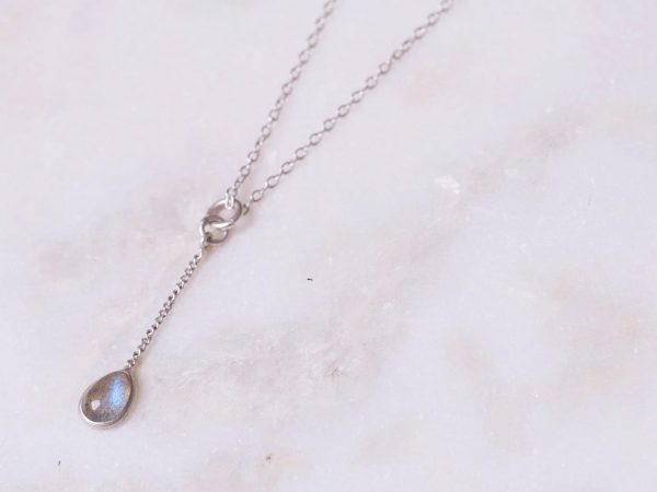 Ketting Necklace Gemstone Amélise 925 sterling zilver Labradoriet Laura Design