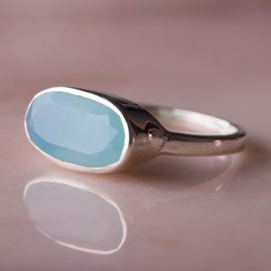 Ring Gemstone Noa 925 sterling zilver Aquamarijn Laura Design