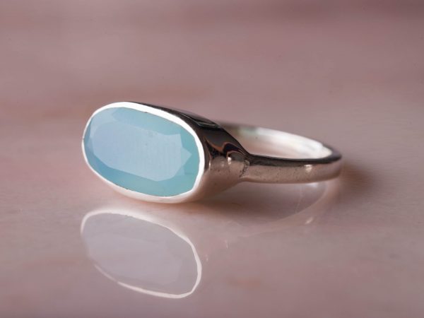 Ring Gemstone Noa 925 sterling zilver Aquamarijn Laura Design