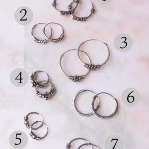 Oorbellen Hoop Earrings Bali Chic 925 sterling zilver Laura Design