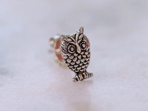 Oorbellen Earstud Owl 925 sterling zilver Laura Design