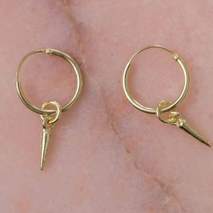 Oorbellen Hoop Earrings Solice 925 sterling zilver en 18K goud Laura Design
