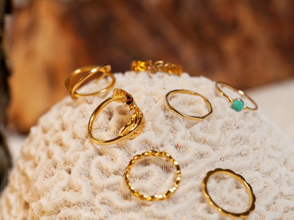 Ring Naturelmente & Ring Thirza & Ring Delia 925 sterling zilver en 18K goud Laura Design