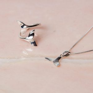 Geschenkset Necklace Whale & Ring Whale 925 sterling zilver Laura Design
