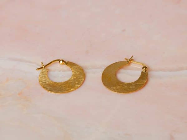 Oorbellen Hoop Earrings Anouk 925 sterling zilver en 18K goud Laura Design