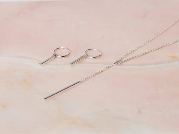 Geschenkset Necklace Lynn & Hoop Earrings Lynn 925 sterling zilver Laura Design