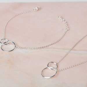 Geschenkset Necklace Circles & Bracelet Circles 925 sterling zilver Laura Design