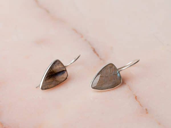 Oorbellen Earring Gemstone Adalyn 925 sterling zilver Labradoriet Laura Design