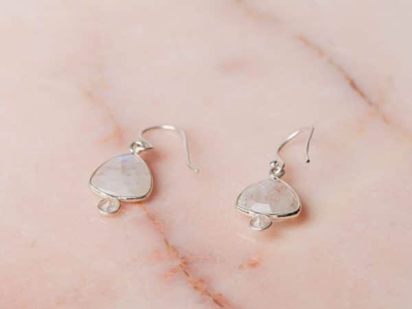 Oorbellen Earring Gemstone Alaia 925 sterling zilver Maansteen Laura Design
