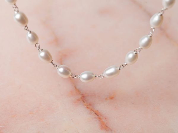 Ketting Necklace Pearl Elaina 925 sterling zilver zoetwaterparel Laura Design