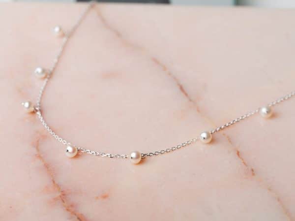 Ketting Necklace Pearl Ariella 925 sterling zilver zoetwaterparel Laura Design