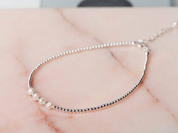 Armband Bracelet Pearl Ellie 925 sterling zilver zoetwaterparel Laura Design