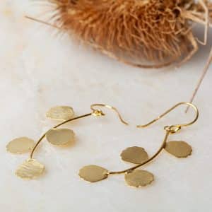 Oorbellen Earring Lief 925 sterling zilver en 18K goud mat Laura Design