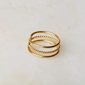 Ring Dané 925 sterling zilver en 18K goud Laura Design