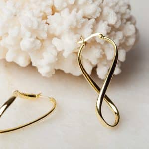 Oorbellen Earring Twist Chic 925 sterling zilver en 18K goud Laura Design