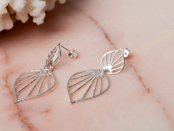 Oorbellen Earring Dahlia 925 sterling zilver mat Laura Design