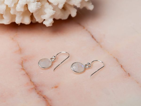 Oorbellen Earring Gemstone Elva 925 sterling zilver Maansteen Laura Design