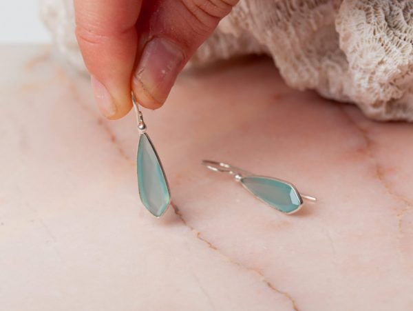 Oorbellen Earring Gemstone Alice 925 sterling zilver Turquoise Laura Design