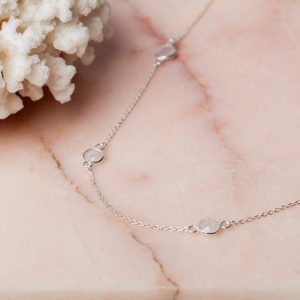 Ketting Necklace Gemstone Alayah 925 sterling zilver Maansteen Laura Design