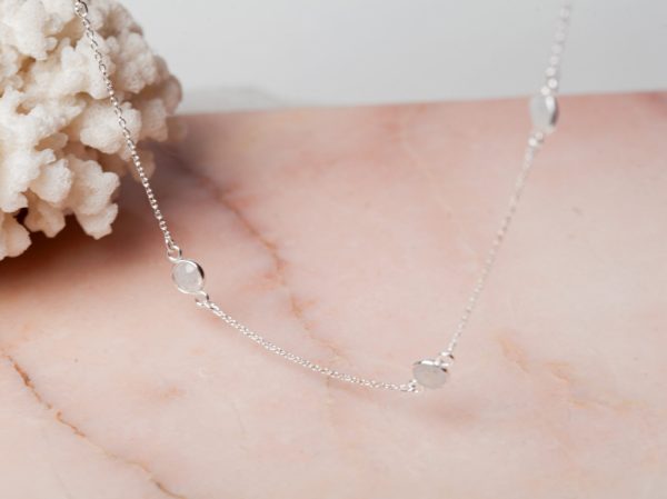 Ketting Necklace Gemstone Alayah 925 sterling zilver Maansteen Laura Design