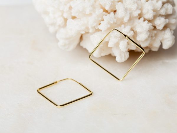 Oorbellen Hoop Earrings Ellen Small 925 sterling zilver en 18K goud Laura Design
