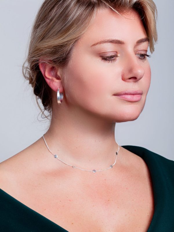 Ketting Necklace Filou & Earring Sela 925 sterling zilver Laura Design