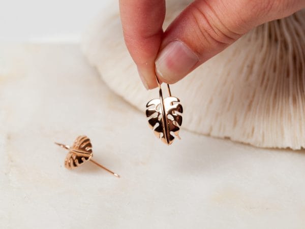 Oorbellen Earring Lidia 925 sterling zilver en 18K roségoud Laura Design