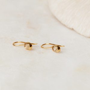 Oorbellen Earring Gemstone Livia 925 sterling zilver en 18K goud Citrien Laura Design