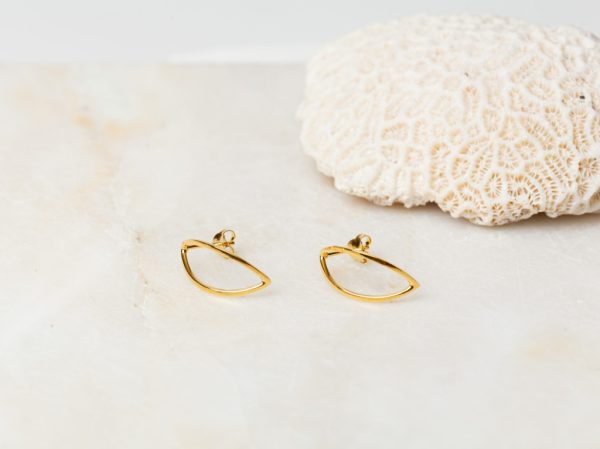 Oorbellen Earring Nina 925 sterling zilver en 18K goud Laura Design