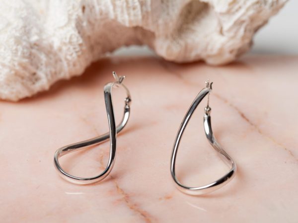 Oorbellen Hoop Earrings Twist Chic 925 sterling zilver Laura Design