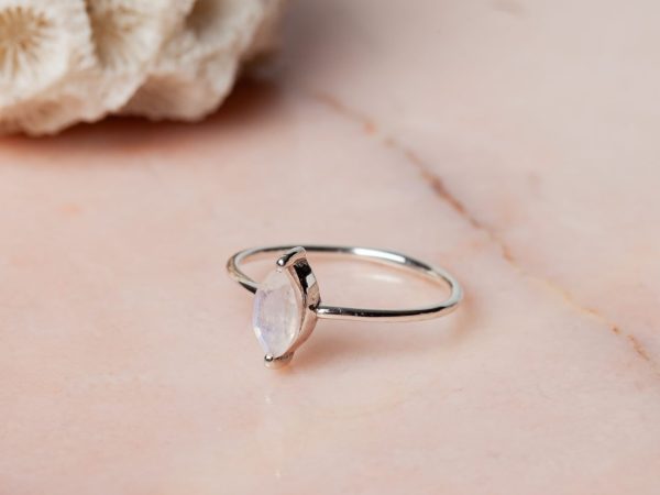 Ring Gemstone Eden 925 sterling zilver Maansteen Laura Design