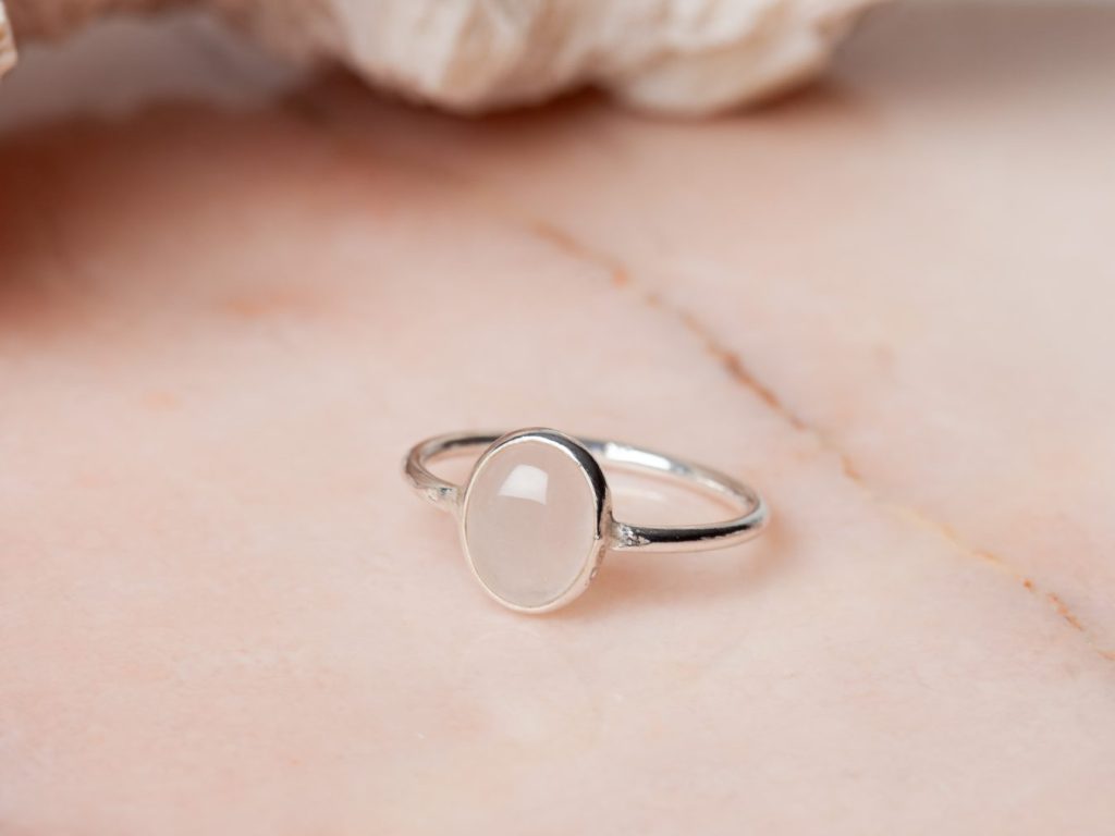 Ring Gemstone Evie 925 sterling zilver Rozenkwarts Laura Design