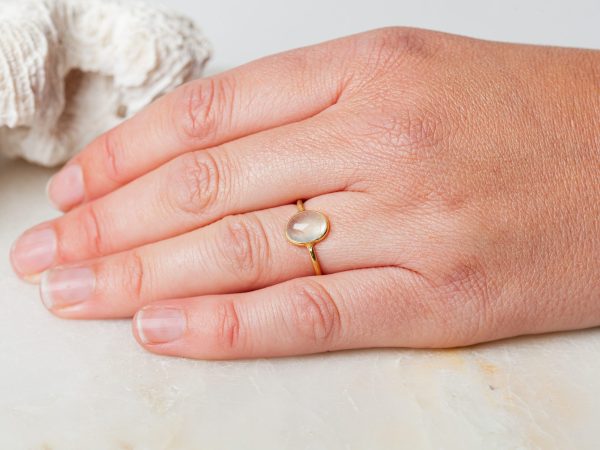 Ring Gemstone Evie 925 sterling zilver en 18K goud Peridot Laura Design