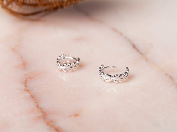 Oorbellen Hoop Earrings Leafy 925 sterling zilver Laura Design