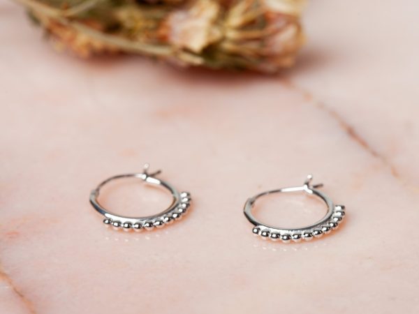 Oorbellen Hoop Earrings Mini Perline 925 sterling zilver Laura Design